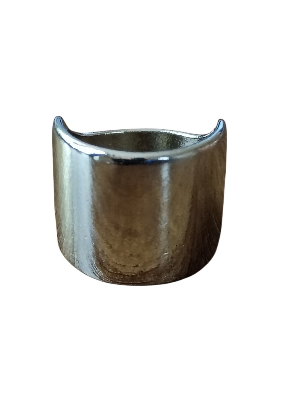 Ring Size 7 Minimal Wide Silver-Tone Cuff Ring - Sleek Open Band Fashion Jewelry